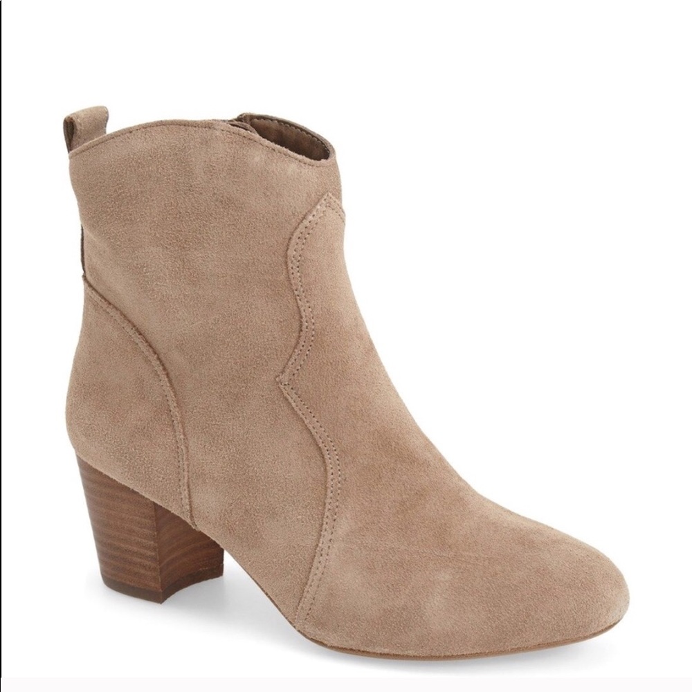 Steve Madden Hipstr Suede Heel Ankle Boot Sz 9.5